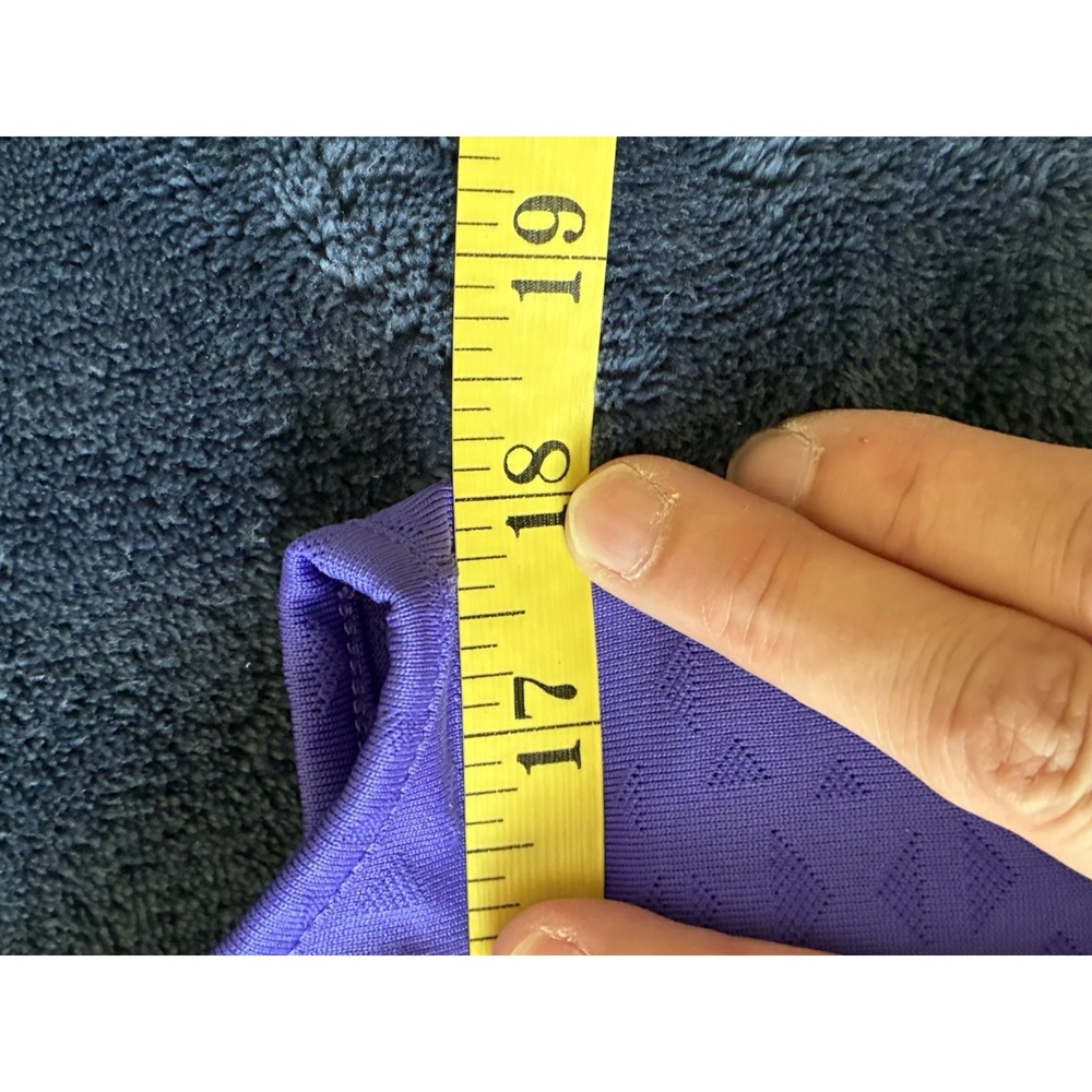Reebok Geometric Purple Racer Back Tank Size Medium (E15) - Picture 3 of 7